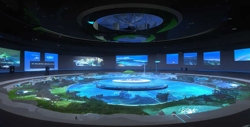 雙視角全息 3D 沙盤，電子沙盤