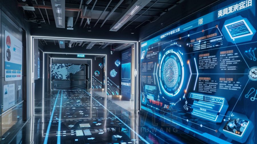 現(xiàn)代展廳設(shè)計,環(huán)保材料應(yīng)用,多媒體互動設(shè)備