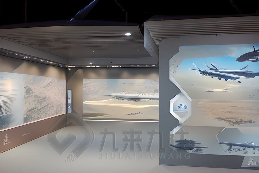 人防教育館設(shè)計,現(xiàn)代展廳施工方案,多媒體教育展覽館設(shè)計公司